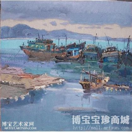 黄志雄 船景系列 类别: 风景油画