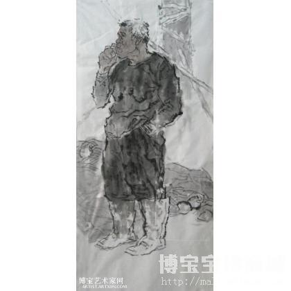 歇晌 写意人物画 史广信作品 类别: 写意人物画